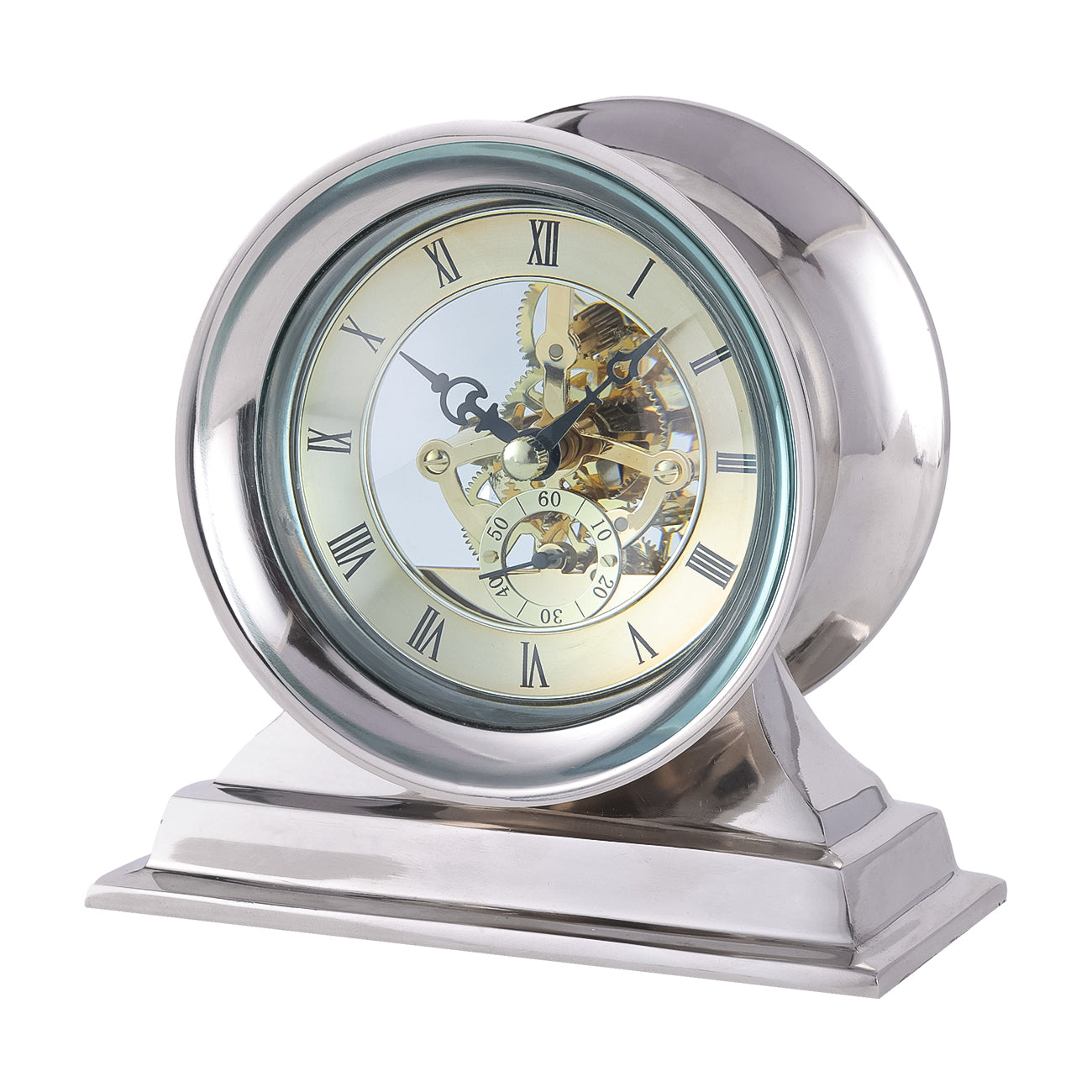 Cooper Nickel Mantel Clock
