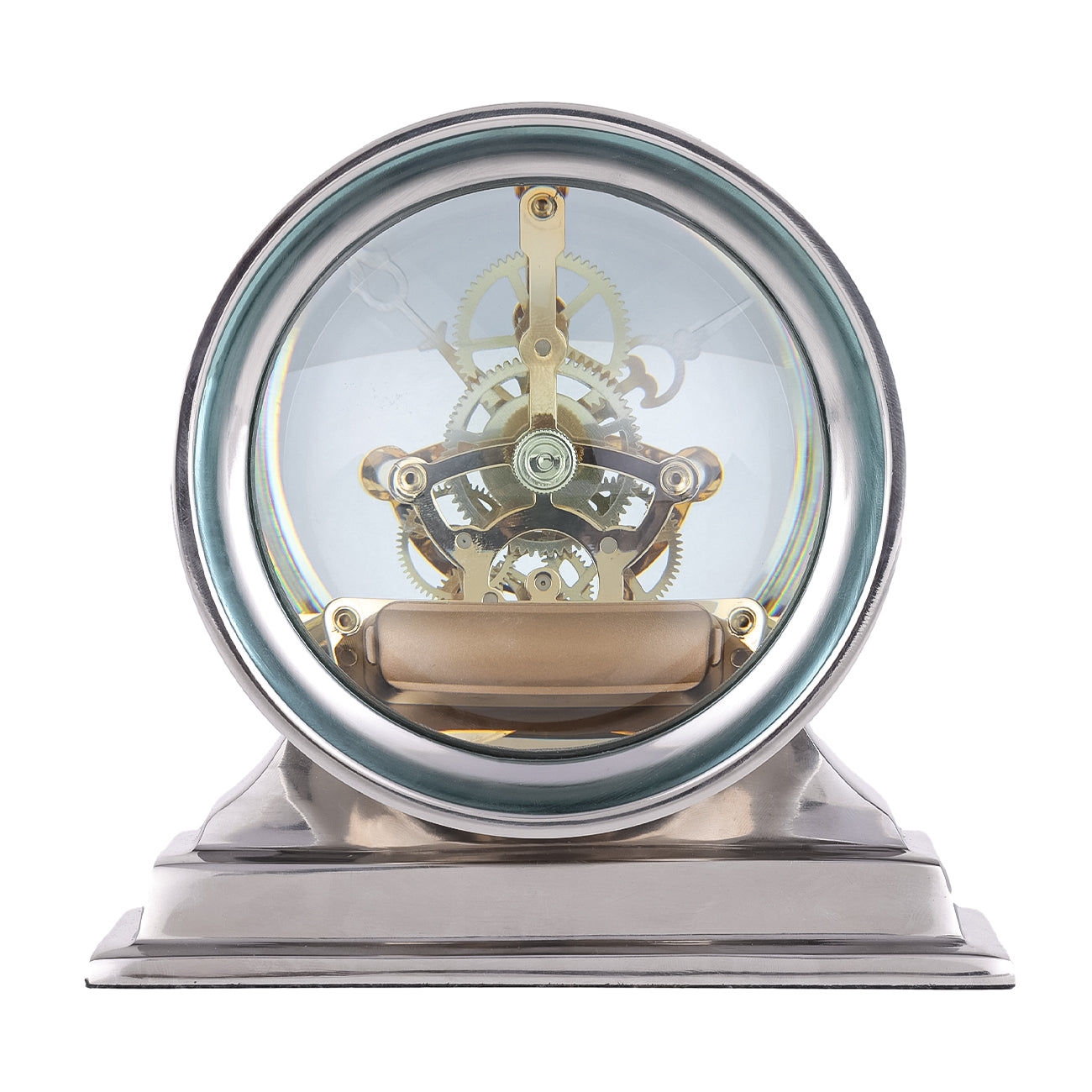 Cooper Nickel Mantel Clock