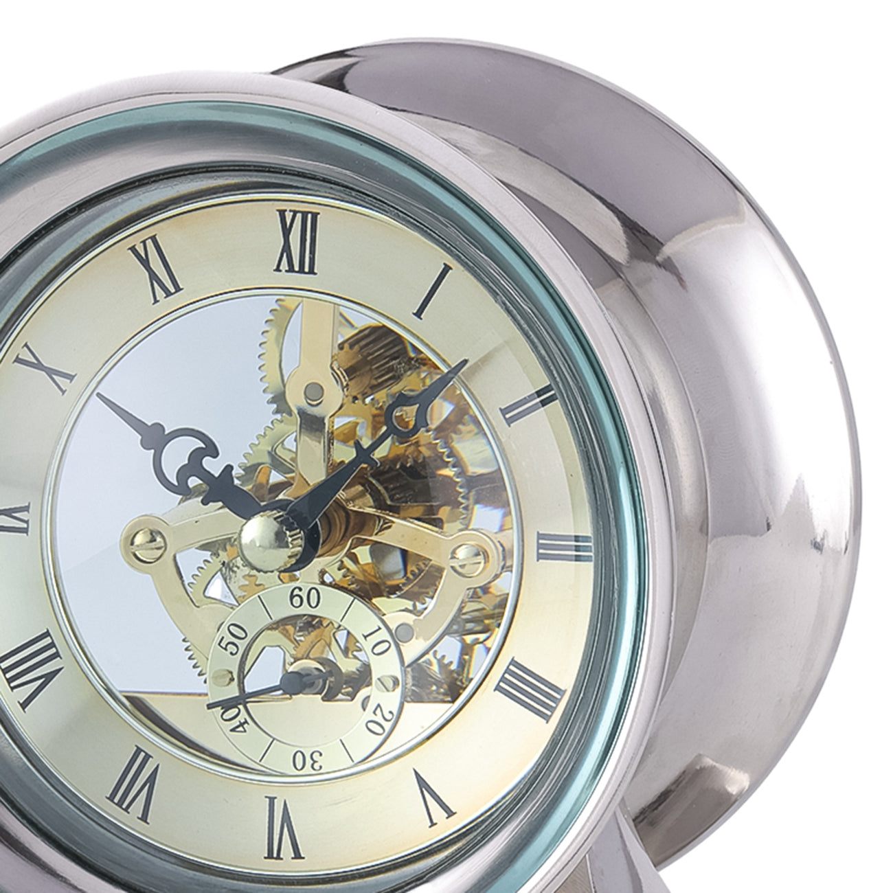 Cooper Nickel Mantel Clock