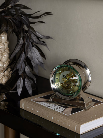 Cooper Nickel Mantel Clock