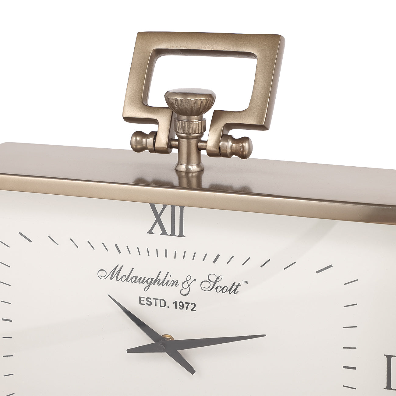 Latham Brass Rectangular Clock Small