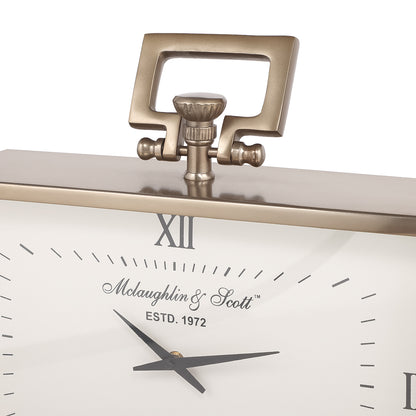 Latham Brass Rectangular Clock Small