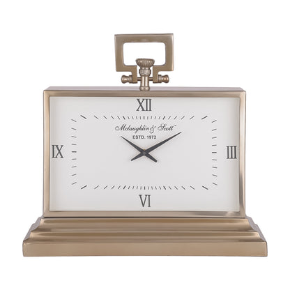 Latham Brass Rectangular Clock Small