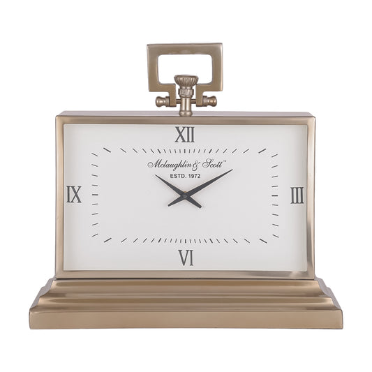 Latham Brass Rectangular Clock Small