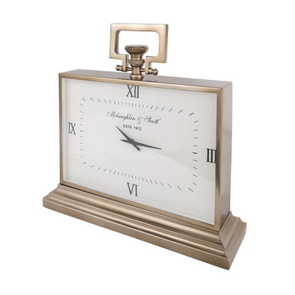 Latham Brass Rectangular Clock Large