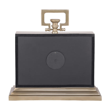 Latham Brass Rectangular Clock Large