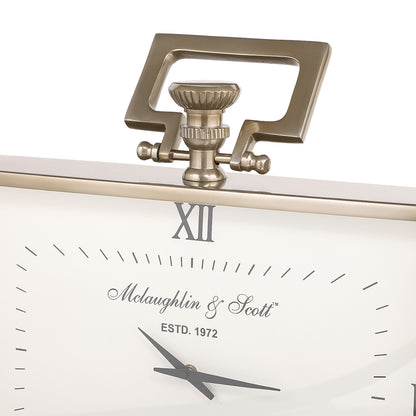 Latham Brass Rectangular Clock Large