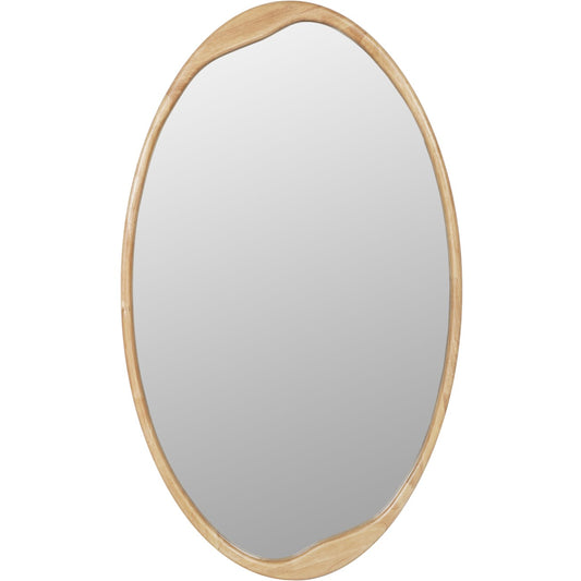 Hague Oval Natural Wood Mirror 119cm