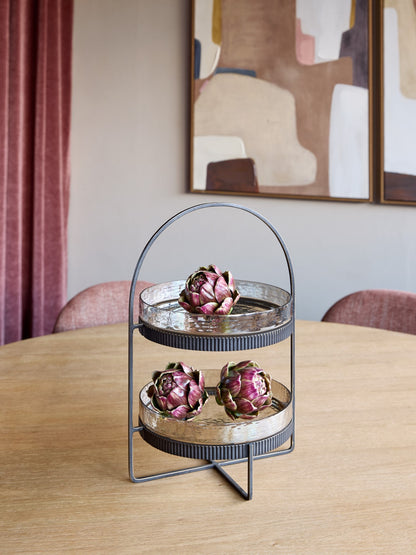 Beresford Glass Two Tier Cake Stand
