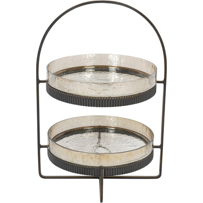 Beresford Glass Two Tier Cake Stand