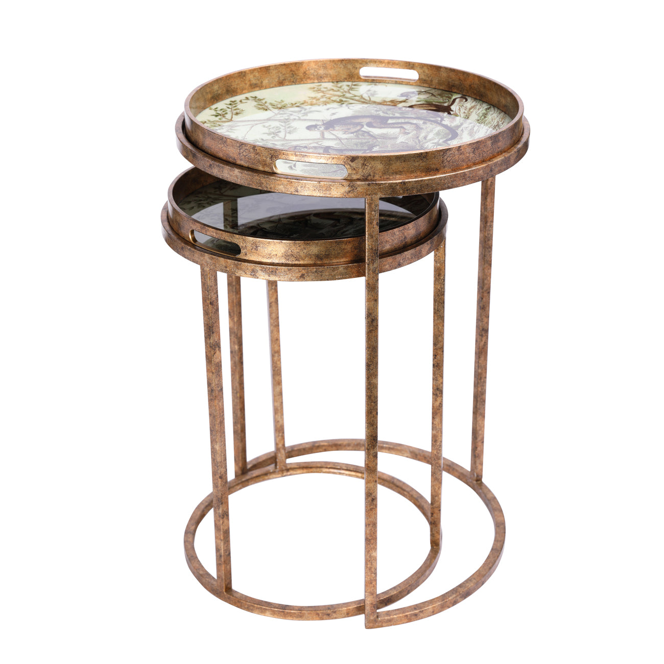 Monkey Jungle Set Of 2 Side Tray Tables