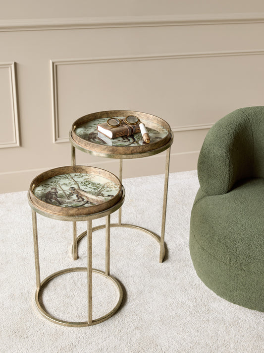 Monkey Jungle Set Of 2 Side Tray Tables