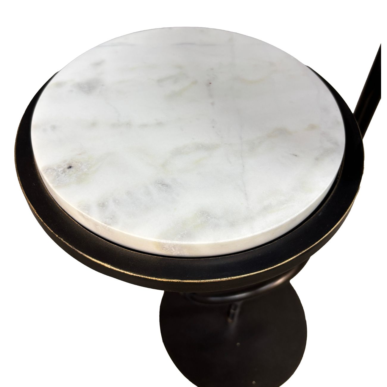 Marco Accent Table White Banswara Marble