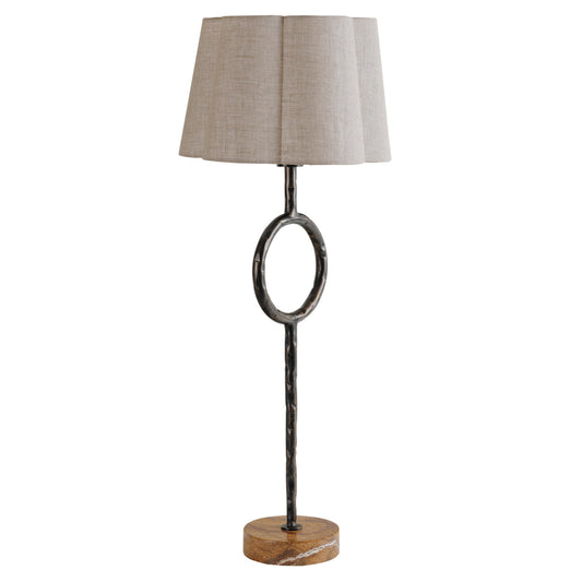 Rutland Table Lamp With Plain Linen Shade