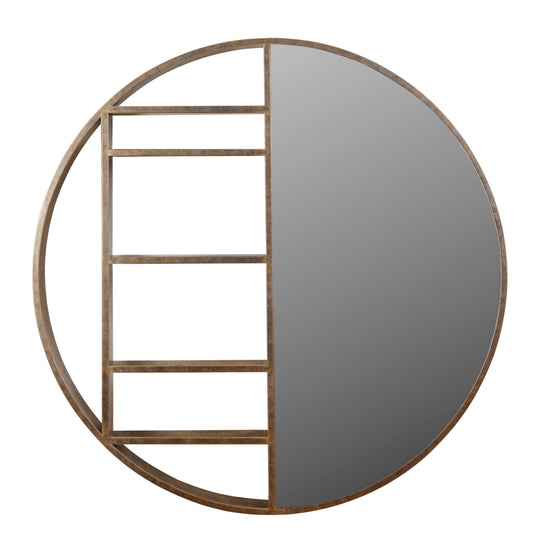 Belvedere Aged Shelving Mirror Large