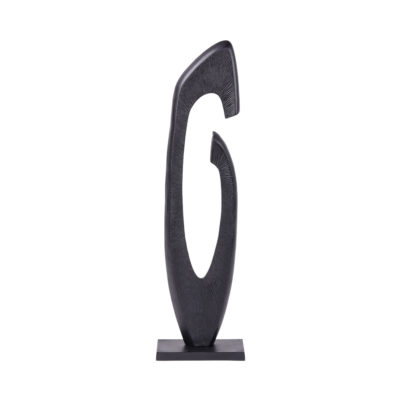 Axis Black Aluminium Sculpture 117cm