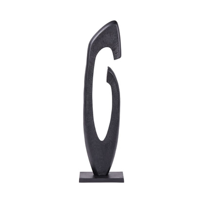 Axis Black Aluminium Sculpture 117cm