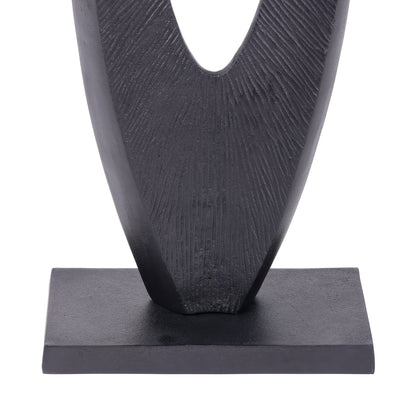 Axis Black Aluminium Sculpture 117cm