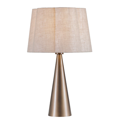 Southbourne Smoked Gold Table Lamp with Linen Shade 60cm