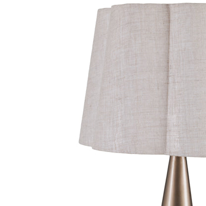Southbourne Smoked Gold Table Lamp with Linen Shade 60cm