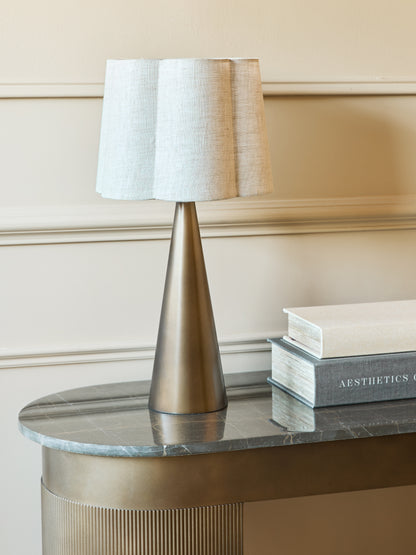 Southbourne Smoked Gold Table Lamp with Linen Shade 60cm