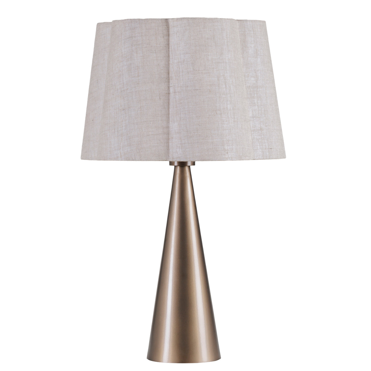 Southbourne Smoked Gold Table Lamp with Linen Shade 60cm