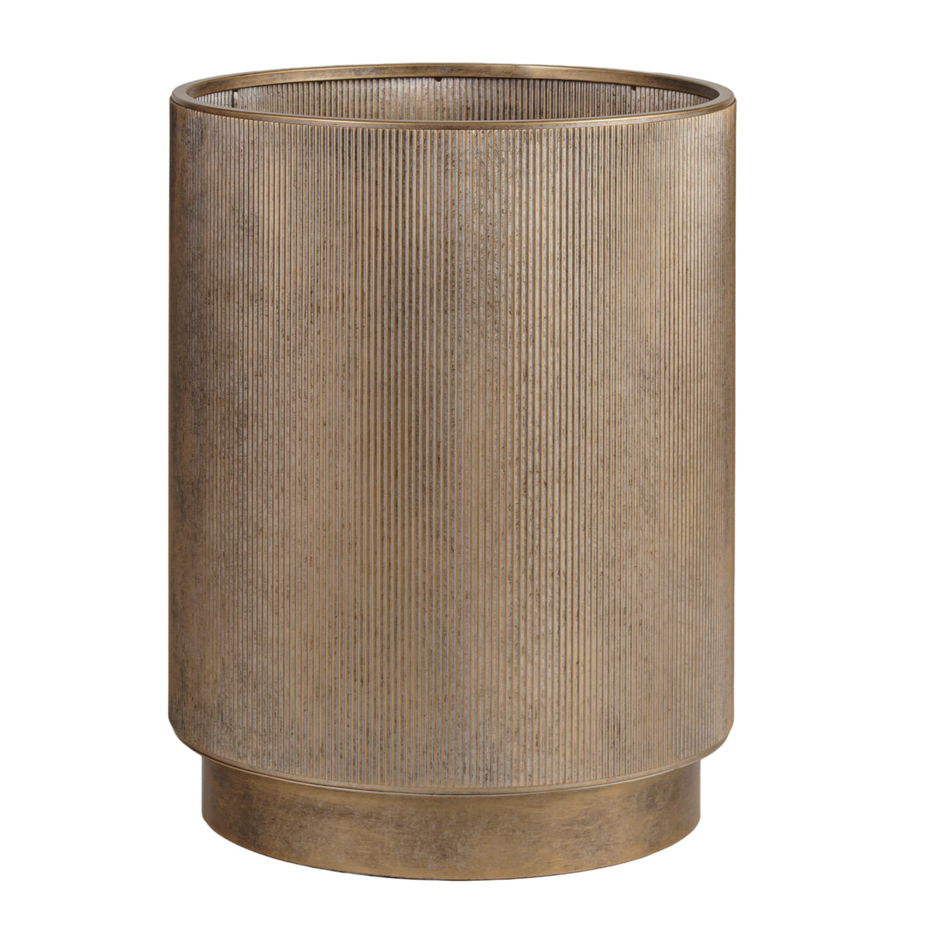 Belvedere Aged Gold Set Of 3 Floor Planters