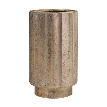 Belvedere Aged Gold Set Of 3 Floor Planters