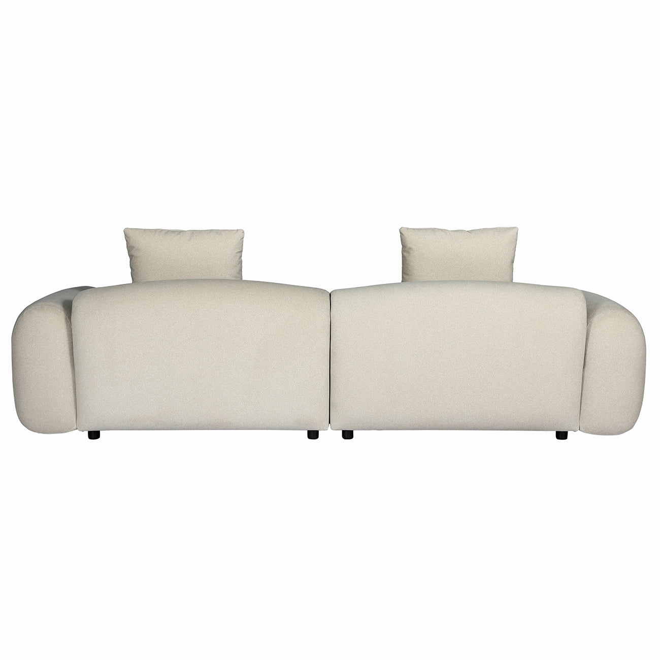 Limewood 3 Seater Sofa and Cushions In Warm Stone Velvet