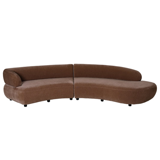 Eden Modular Sofa In Mocha Velvet