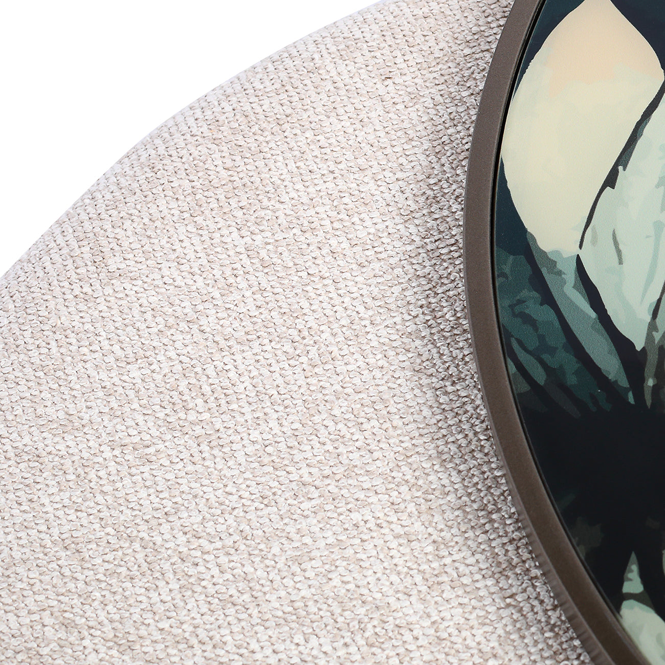 Savanna Leaf Coffee Table & Nesting Pouffe