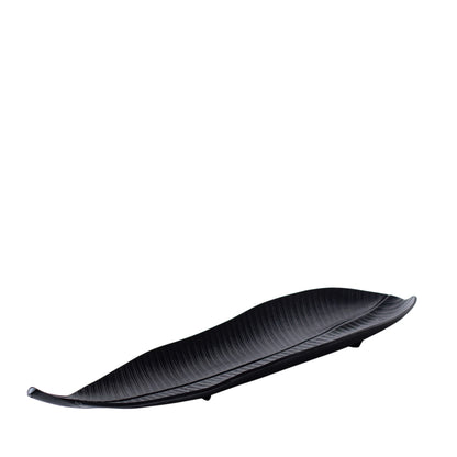 Avara Tropical Leaf Dish Black Large