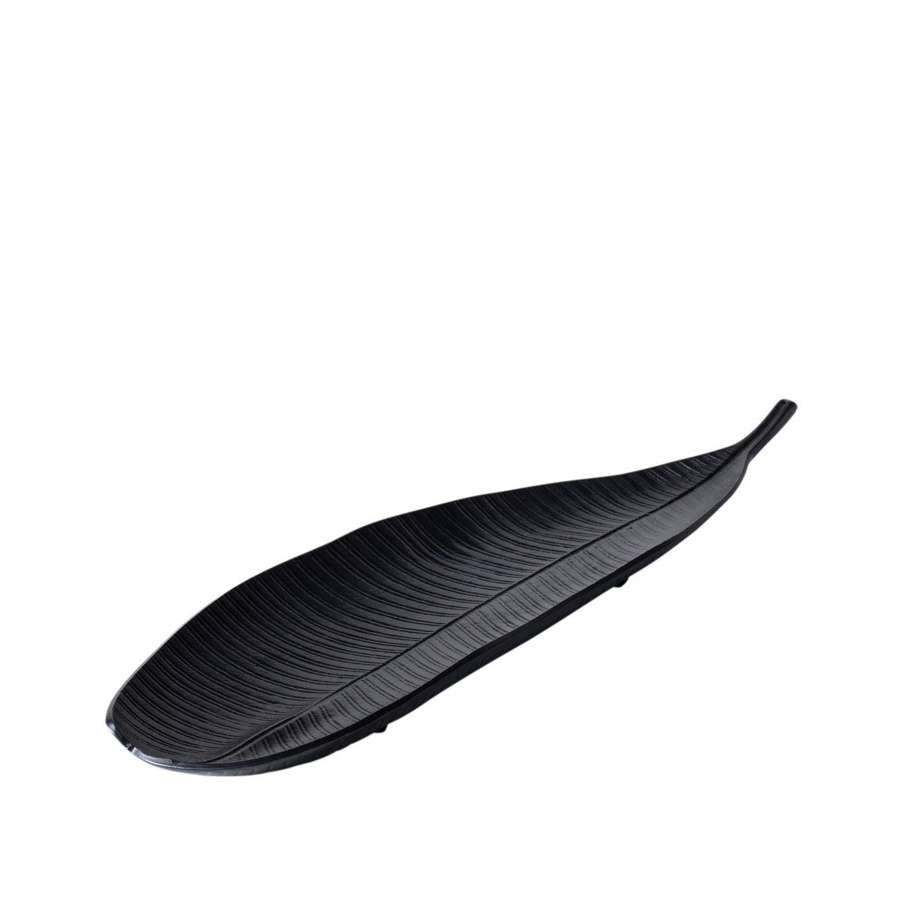Avara Tropical Leaf Dish Black Large