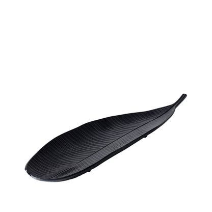 Avara Tropical Leaf Dish Black Large