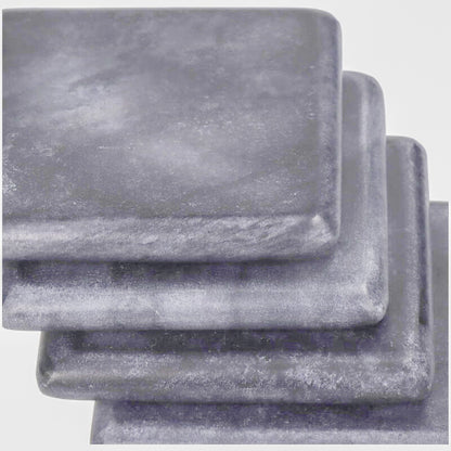 Black Marble Square Coasters Set of 4