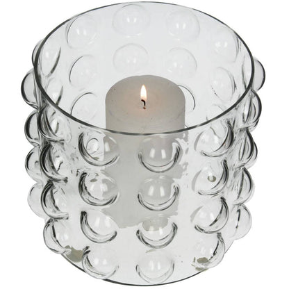 Bobble Clear Glass Candle Holder Small 18cm