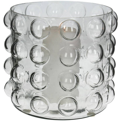 Bobble Clear Glass Candle Holder Small 18cm