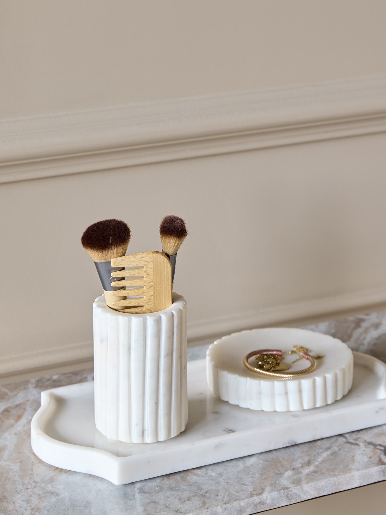 Amara White Marble Tumbler