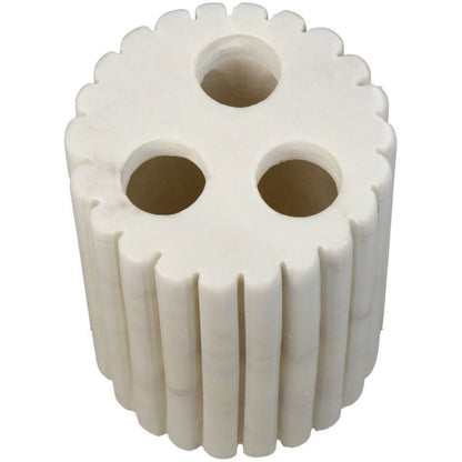Amara White Marble Toothbrush Holder