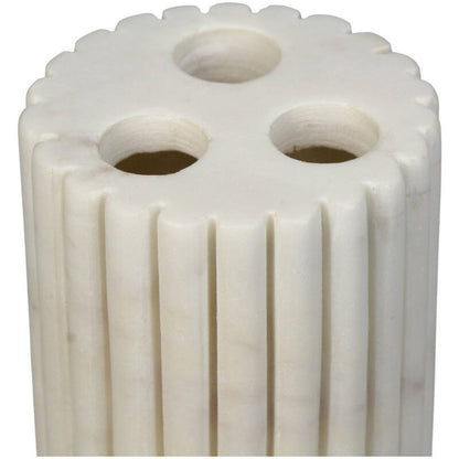 Amara White Marble Toothbrush Holder