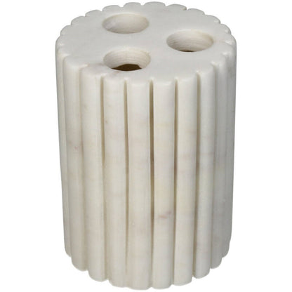 Amara White Marble Toothbrush Holder