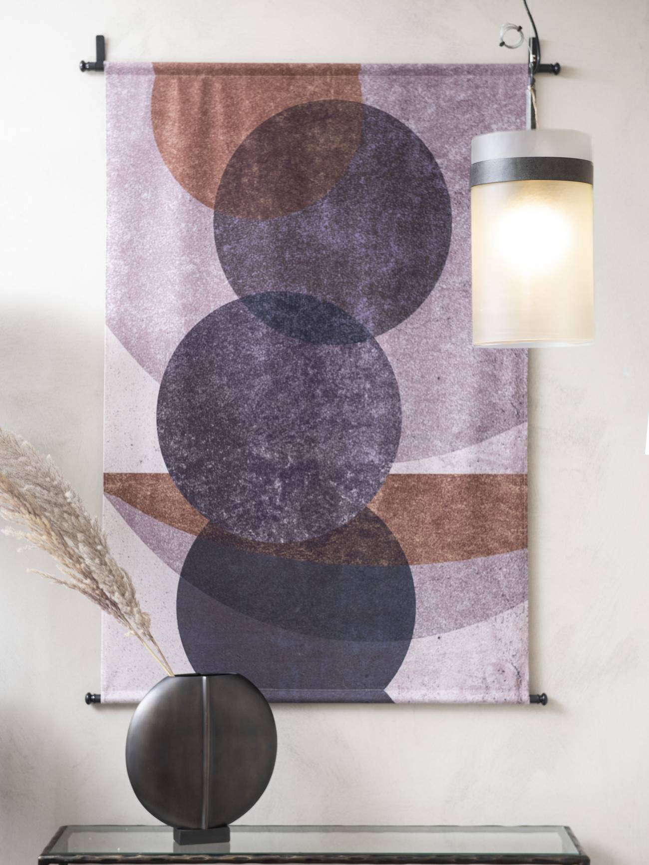 Elemental Circles Velvet Wall Hanging 135x110cm