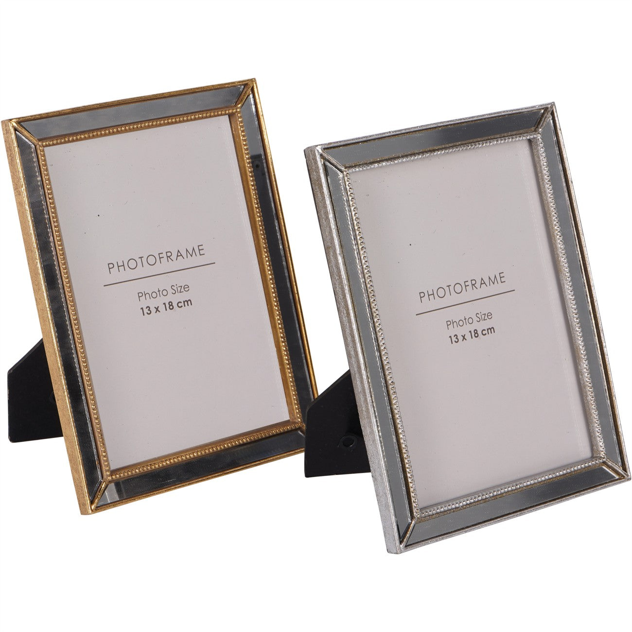 Danes Photo Frame Mirror Polyresin Silver 13x18cm