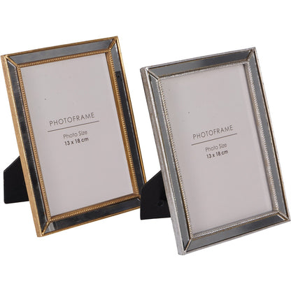 Danes Photo Frame Mirror Polyresin Silver 13x18cm