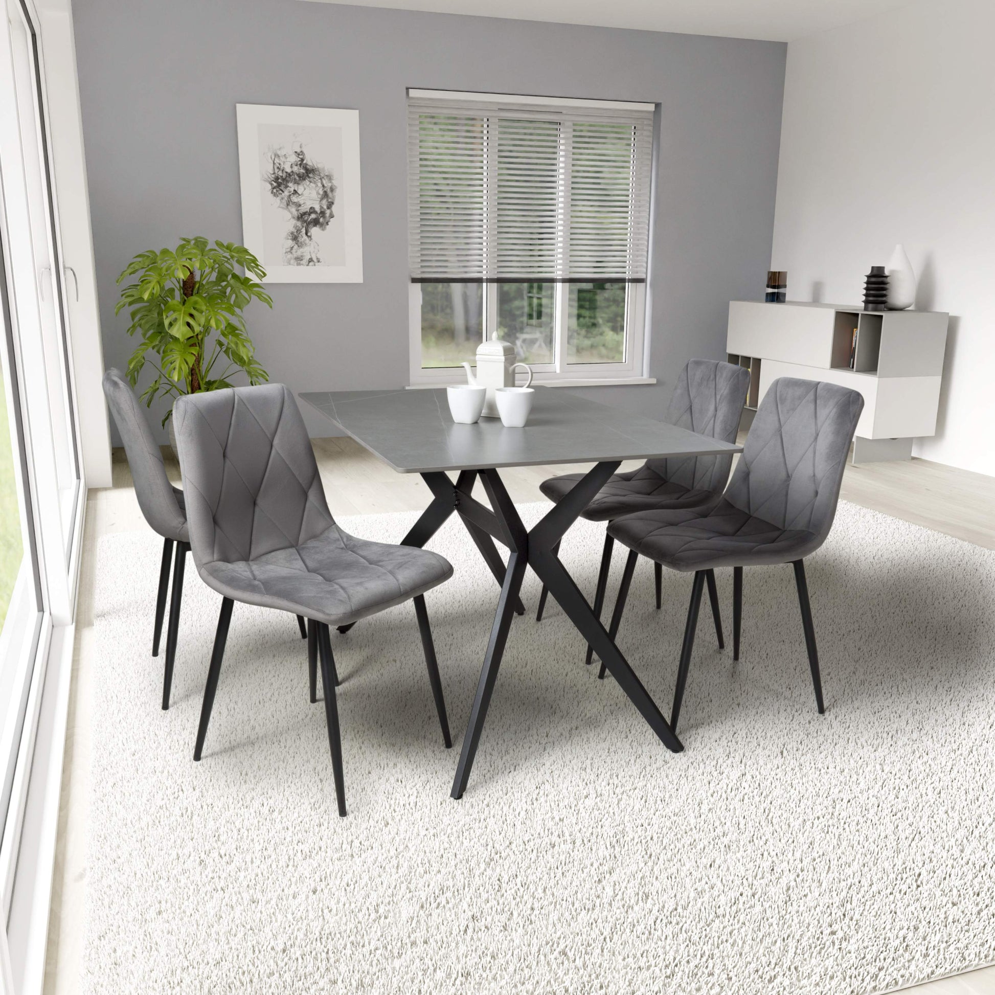 Timor 1.2m & Vernon Dining Set