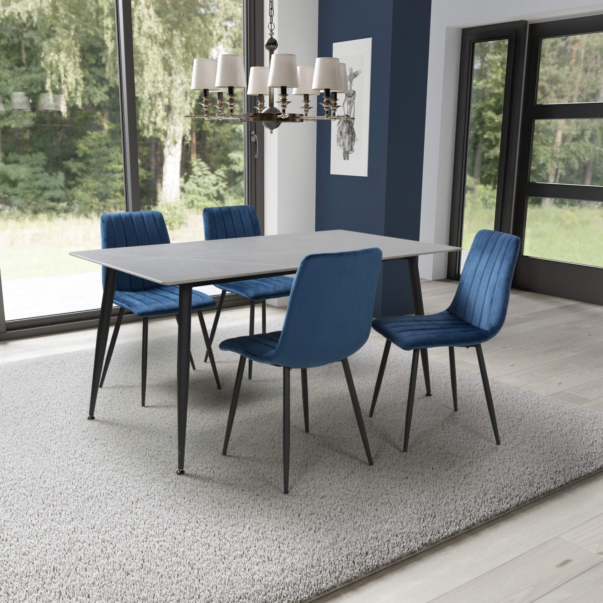 Monaco 1.6m & Lisbon Dining Set