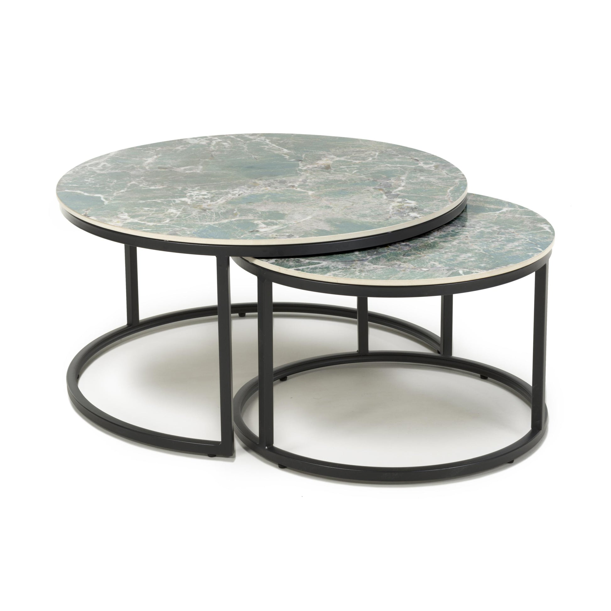 Delta Round Green Nest of Tables
