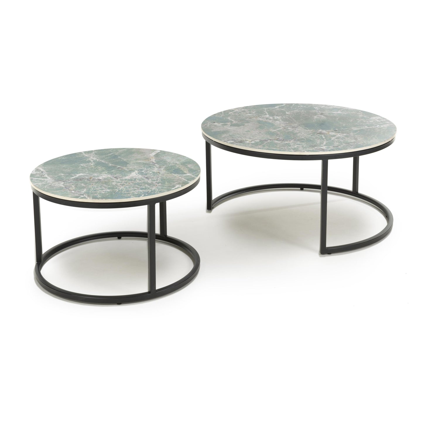 Delta Round Green Nest of Tables