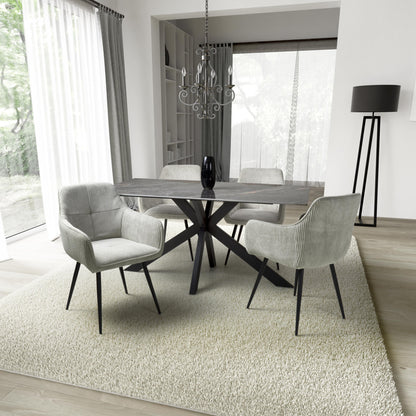 Tokyo 1.6m & 4 Denver Dining Set