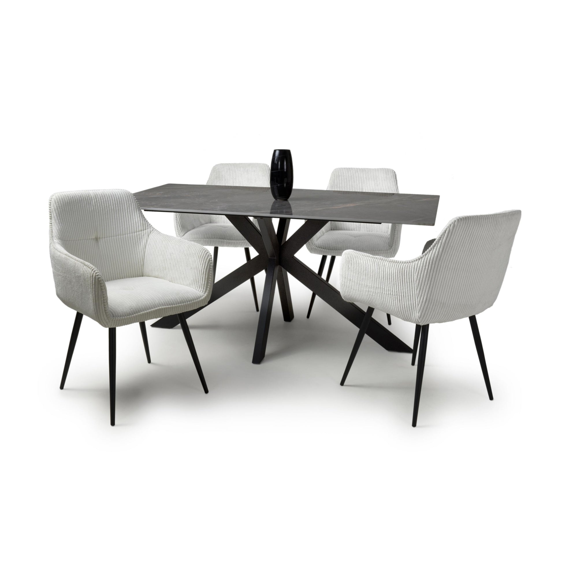 Tokyo 1.6m & 4 Denver Dining Set
